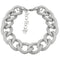 Silver Frost Textured Chain Link Bracelet