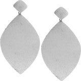 Silver frost drop earrings