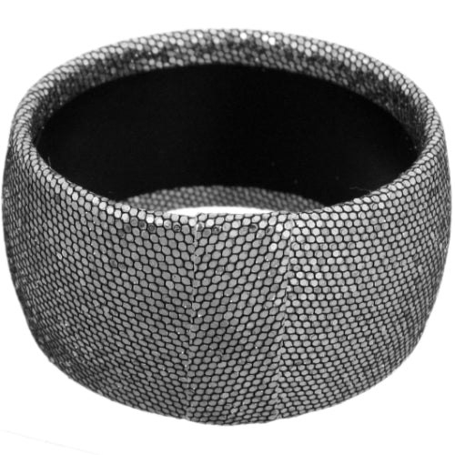 Silver Glitter Bangle Bracelet