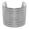 Silver Hammered Metal Cut Bracelet