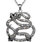 Silver Iridescent Snake Charm Necklace