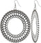 Silver Large Cutout Hoop Earrings
