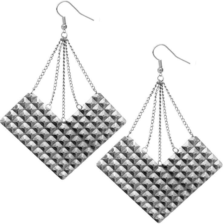 Silver Big Earrings