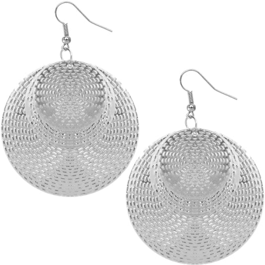 Silver Disc Earrings