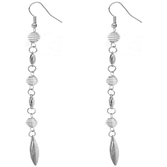 Silver spear earrings