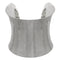 Silver Long Textured Metal Cuff Bracelet