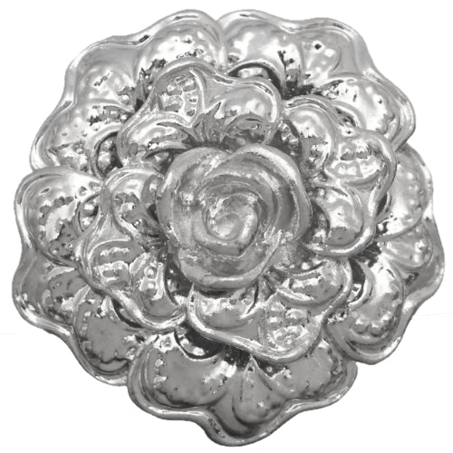 Silver Flower Metal Stretch Ring