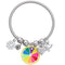 Multicolor Lime Butterfly Charm Bracelet