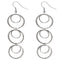 Silver Triple Hoops