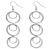 Silver Triple Hoops