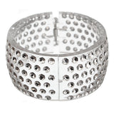 Clear Six Row Hinged Bracelet