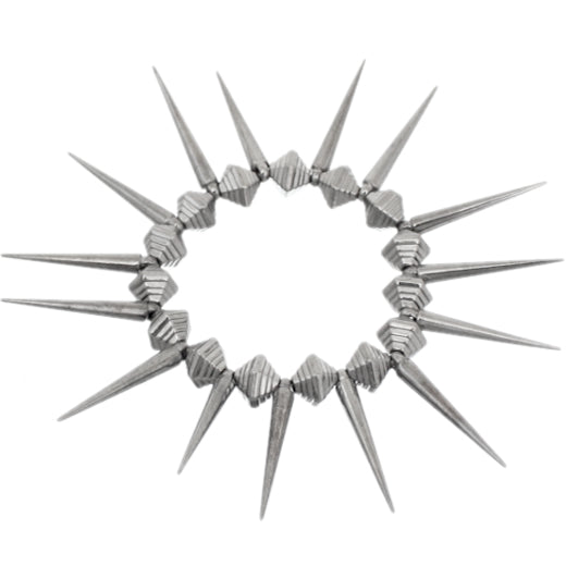 Silver Spiked Elastic Stretch Bracelet