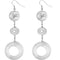 Silver drop Earrings Swirl