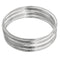 Silver Thin Multi Line Stacked Bangle Bracelet