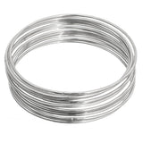 Silver Thin Multi Line Stacked Bangle Bracelet