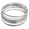 Silver Multi Line Pave Stacked Bangle Bracelets