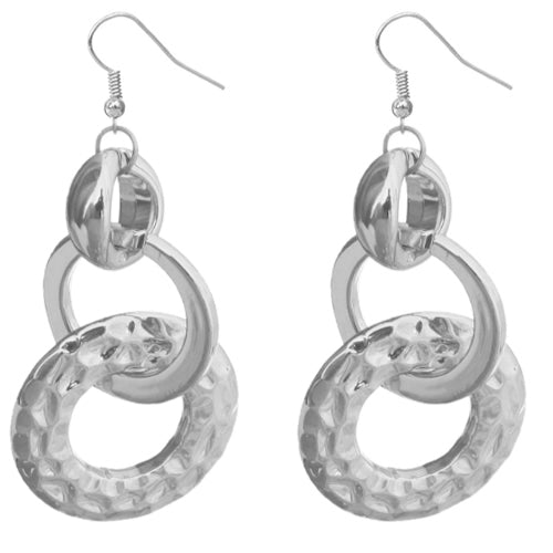 Silver Triple Hoops