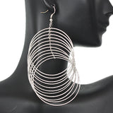 Silver Intertwined Hoop Earrings