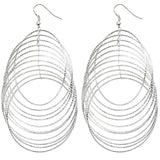 Silver Intertwined Hoop Earrings