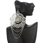 Silver long Chain Earrings