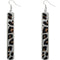 Silver Glitter Cheetah Earrings