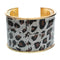Silver Cheetah Glitter Cuff Bracelet