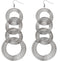 Silver Spiral Circular Hoops Earrings