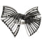 Silver Twist Rhinestone Bow Adjustable Ring