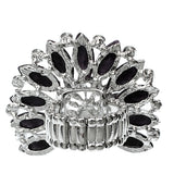 Pink Green Rhinestone Peacock Stretch Ring