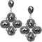 Silver Teardrop Gemstone Chandelier Earrings