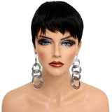 Hematite Spiral Circular Hoops Earrings