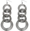 Hematite Spiral Circular Hoops Earrings