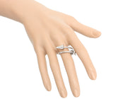 Silver Swirl Mini Cone Adjustable Ring