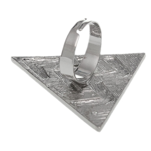 Purple Triangle Zigzag Adjustable Ring