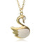 White Swan Pendant Chain Necklace