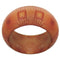 Tan Brown Burst of Flame Wooden Bohemian Ring
