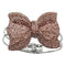 Brown Glitter Large Bow Hinged Bracelet