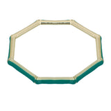 Teal Lightweight Hexagon Bamboo Bracelet