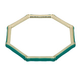 Teal Lightweight Hexagon Bamboo Bracelet