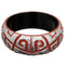 Terracotta Silver Iridescent Swirl Bangle Bracelet
