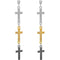 Tri-Color cross earrings for trendsetters