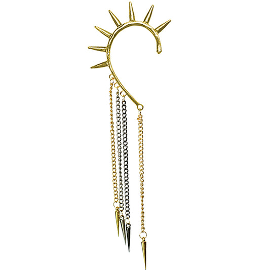 Tricolor spike earrings