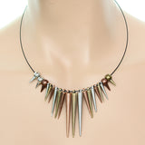 Tri-Color Spike Nylon Necklace Set