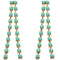 Mint Elegant Beaded Drop Earrings