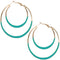 Turquoise Double Layered Hoop Earrings