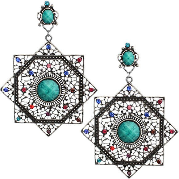 Turquoise Beaded Earrings