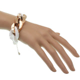 White Acrylic Chain Link Bracelet