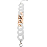 White Acrylic Chain Link Bracelet