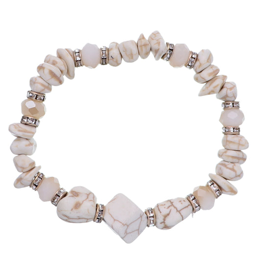 White Chakra Crystal Chip Stretch Bracelet