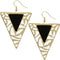 White Triangle Earrings